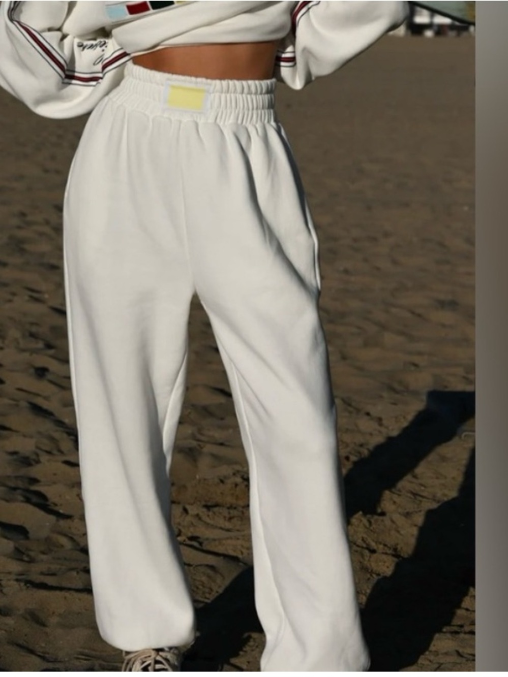 Yllw Yellow the label Everette joggers women’s white sweatpants